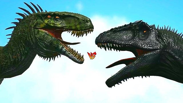 方舟恐龙对战：费罗克斯对战雷克斯巨龙，太精彩了！
