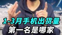 今年1-3月，国内手机出货量第一名是谁？你可能猜不到哈哈哈！#我的星辰大海 #2022世界知识产权日