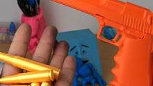 玩具制作：3D打印沙漠之鹰玩具枪，配上七发模型子弹，太酷了 #模型玩具 #开箱 #软弹枪