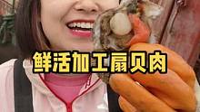 扇贝肉正在捕捞，都是鲜活加工的哦#海鲜原产地 #源头好生鲜 #扇贝肉