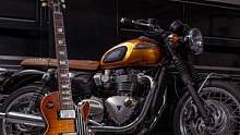 凯旋摩托跨界联名吉布森吉他，定制版T120重塑1959经典辉煌 #摩托车 #凯旋 #复古机车 #复古
