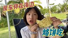 小羊房车露营在海南文昌淇水湾，面朝大海烙大饼，味道咋样？