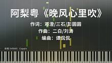 阿梨粤《晚风心里吹》唯美钢琴改编