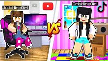 Minecraft - Quarto Youtube vs Quarto TikTok (Desaf