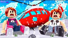 Roblox - HISTÓRIA! CAÍMOS NA ILHA DE GELO (Helicop