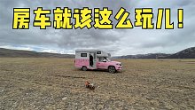 车外刮大风，妹子在4500米草原躲房车里涮豪华火锅，享受美好！