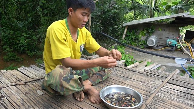 新吃法：蒜香蚕蛹！越南当地一道特色农村生活美食，好吃美味！