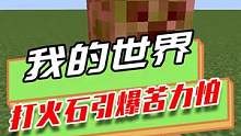 我的世界：打火石能引爆苦力怕？方块丢出去建的传送门会失效