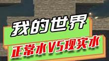我的世界：原版水vs现实水，原版水到了终点，现实水才刚出发