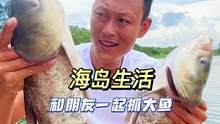 制作了漂亮的围栏后，和朋友一起钓大鱼……