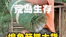 #野外求生 #荒岛生存 #荒岛求生 编制这种鱼笼实在是太累了！不过收获一定够意思
