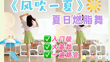 快乐燃脂舞《风吹一夏》新手零基础，有氧健身舞～超简单！