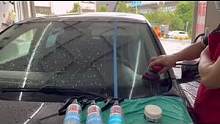 玻璃油膜太重，雨天或夜晚开车视线模糊，我们来帮您搞定#玻璃油膜 #精洗 #专业汽车美容 #精致洗车