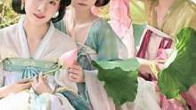 夏日荷花安排下你的闺蜜们#闺蜜 #汉服 #拍摄现场 #花涧记