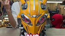 #手办 可以变形的大黄蜂头盔，戴在头上帅的一塌糊涂！#变形金刚 #大黄蜂 @DOU+小助手