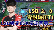 LCK夏季赛LSB 2：0横扫碾压T1锁定常规赛第三