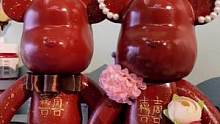 新婚款流体熊定制～超有意义！#流体暴力熊diy #手工diy #新婚摆件 #深圳流体熊