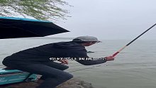 南湖的鱼多大，我就有多大的线，但是今天风更大，那么我换个小线钓鲫鱼总行吧？(十)