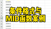 条件格式与MID函数应用案例