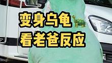 今天和大家发个父女俩的日常，特意买了乌龟壳，藏起来逗老爸开心，哈哈#张白鸽 #父女搞笑日常 #房车生