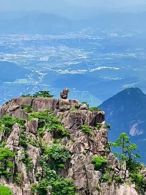 黄山奇石猴子观海图片