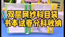 #创作灵感 双层网纱科目文件袋来啦！书本试卷分科收纳，容量大，带手提 #文件袋 #试卷收纳袋 #课本