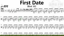 【金牌乐手网】DT0978.Blink 182 - First Date 鼓谱 动态鼓谱 无鼓伴奏 
