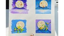 #创作灵感 水中月是天上月
#油画棒 #油画棒教程 #零基础学画画 #中秋节手工