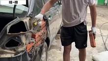 修车师傅之前是干水泥工嘛…#修车 #汽车 #搞笑 #神操作