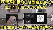 采访了几位不同V等级CF玩家的平均工资，这结果有点意外啊