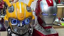 #手办 看我怎样同时操作两款头盔！#大黄蜂 #钢铁侠头盔 @DOU+小助手