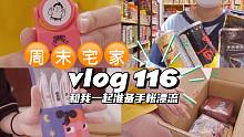 vlog#116 周末在家干什么？准备手帐漂流本｜中药实在太苦了！但文具使人快乐！