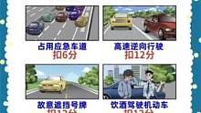 考驾照扣分项目#驾考驾考 #学车 #考驾照 