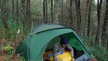 一个人户外森林帐篷休闲露营。#户外露营 #户外休闲 #户外野餐   