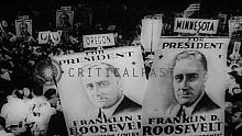 “挂起他的画像！”美国人民热烈欢迎他们的领袖 罗斯福总统