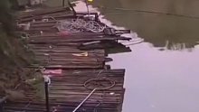 两男子钓鱼 突然同时弃杆逃跑 6秒后岸边发生可怕一幕