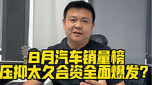 8月汽车销量排行榜解读，压抑太久合资全面爆发？