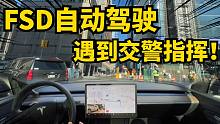 当特斯拉自动驾驶遇到交警，不好意思不认识！