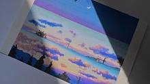 紫色天空三部曲，每天想名字想的头疼，哈哈哈哈哈。
#油画棒风景画教程 #让喜欢的事成为生活 #零基础