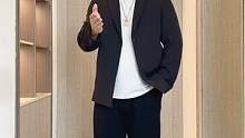 入秋后，胖男生不试一次这个小西装，你都不知道自己有多帅气#微胖穿搭#谁穿谁好看#显瘦穿搭  