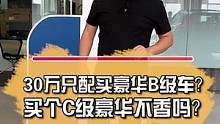 30万只配买豪华B级车？买个C级豪华不香吗？#汽车人共创计划 