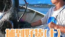 来叔夫妻俩出海捕鱼，海鲜拉上来一堆又一堆，值钱的九节虾黄瓜鱼（上）