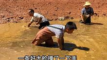 鱼塘捡漏，老乡说看见一群大货，3人合力围攻，收获好几桶靓货