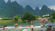 国庆节，人挤人，船挤船！#总要来一趟桂林吧 #广西dou是好风光 #来广西收获第一抹秋色 #阳朔遇龙