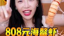 808元8只的海鳌虾，它来了！一整块三文鱼抱着吃，就着蒜太爽了！#记录有吃有喝的假期 