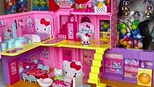 三丽鸥女明星的大别墅！#娃娃屋 #凯蒂猫 #hellokitty过家家 #hellokitty豪华洋