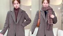 别活的太明白，做个快乐的“中年少女”吧，至少不会太累#小个子穿搭 #毛呢外套 #秋冬新款 #呢子大衣