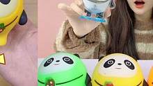 熊猫捏捏乐里有“冰墩墩”！一口气抽一整盒，夜晚还会变大10倍？ #解压玩具 #捏捏乐 #潮玩 #冰墩