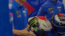 铃木退出motogp前设计的最后一顶头盔 “感谢”两个字充满诚意 没错 这是最后一顶了❤️#moto