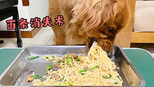 看这只狗子吸面条，我也就咽了20次口水